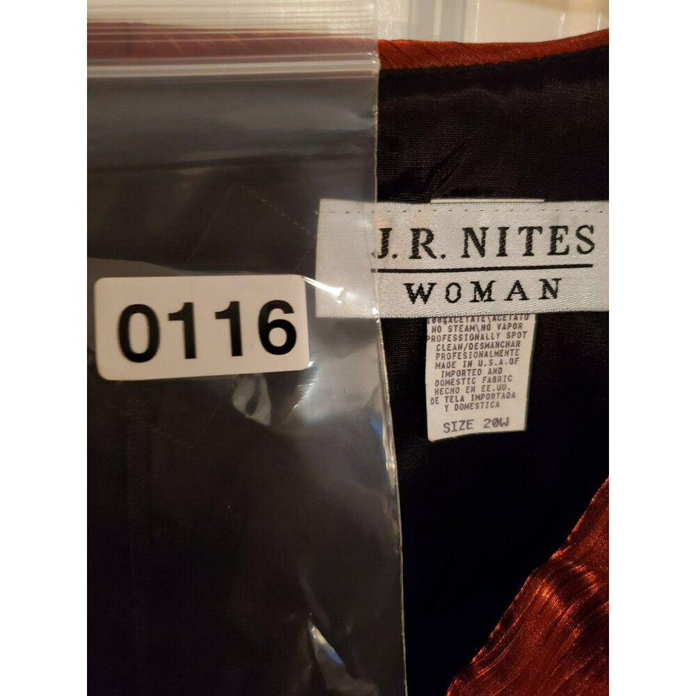 J.R Nites Women 20W Plus Size top Red New with Tags Zipper closure - Picture 10 of 10